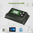 thumbnail image 2 of Controlador solar portátil multiprotección 12V 24V Doble interfaz USB PWM Street, 2 of 7