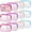 Multicolor, variant on 12 count Clear Makeup Bag for Women with Zipper, TSA Approved Toiletry Pouch, Bag Bulk for Travel Organizer Essentials - Red, Medium