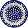 thumbnail image 2 of Polish Pottery 9-inch Pasta Bowl (Floral Peacock Theme) Hand Painted in Boleslawiec, Poland + Certificate of Authenticity, 2 of 6