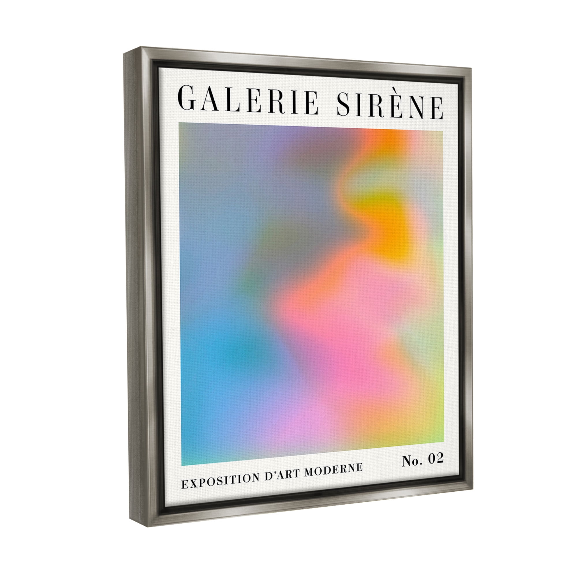 Stupell Industries Swirled Patterned Hues Abstract Painting Gray Floater Framed Canvas Art Print Wall Art, 25 x 31