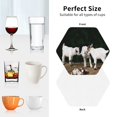 thumbnail image 6 of Pofeuu Cute Goat Baby Print Coasters for Drinks, 4Pack PU Leather Coasters, Bar Drink Coasters for Tabletop Protection, Furniture from Damage-Hexagon, 6 of 6