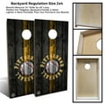 thumbnail image 3 of Skip's Garage Pittsburgh Baseball Solid Wood Cornhole Board Set, 3 of 6
