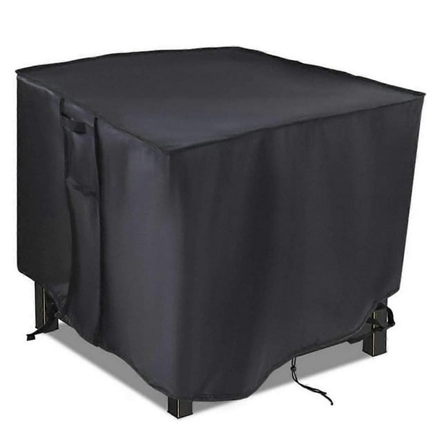Gas Fire Pit Table Cover Square - Waterproof Windproof Anti-UV Heavy Duty for Patio Firepit Furniture