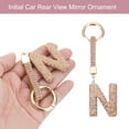 thumbnail image 2 of Uxcell Bling Car Rear View Mirror Charm Initial Letter Interior Decoration Hanging Crystal Ornaments for Women DIY N Letter, 2 of 6