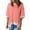 Pink, variant on YUGYXL Trendy 3/4 Sleeve Shirts for Women Irregular Hem Comfy Tshirts Lounge Striped Blouse Casual Crew Neck Soft Lightweight Tops Vacation Tees