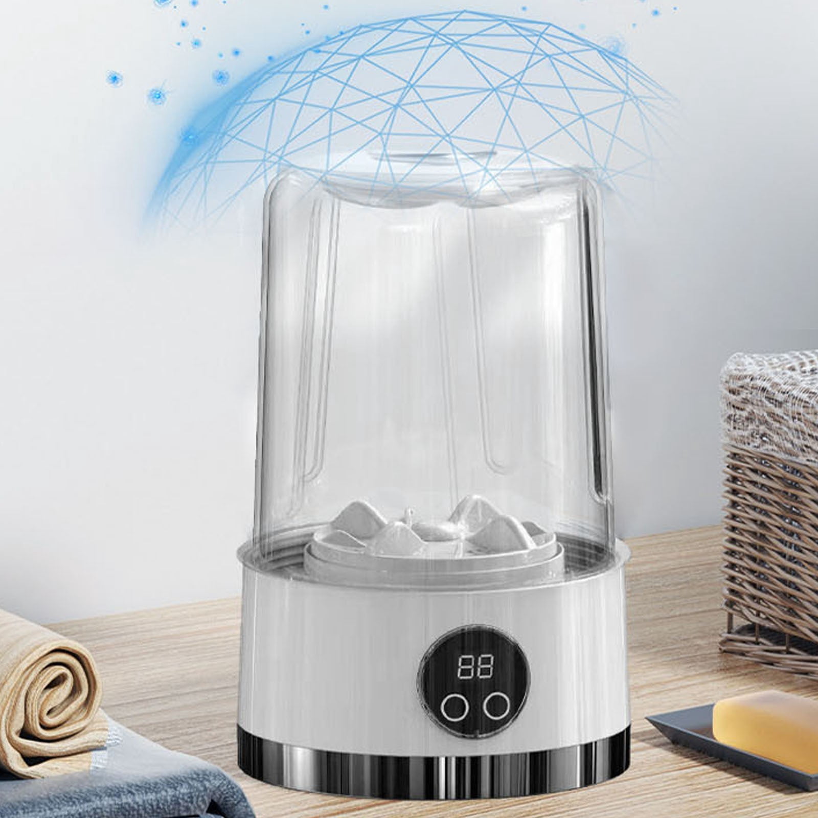 2026 Upgraded Portable Mini Washing Machine, Rechargeable Underwear Washer with USB Charging, Deep Clean Pulsator for Socks, Baby Clothes, Travel, Dorm, Apartment & RV Use, Purple