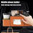 thumbnail image 3 of 3-in-1 Car Backseat Organizer, Car Back Seat Organizer with Tissue Box and Storage Hook, Multifunctional Car Organizer for Hold Phone, Drinks, Handbag, Compatible with Most Vehicles, 3 of 8