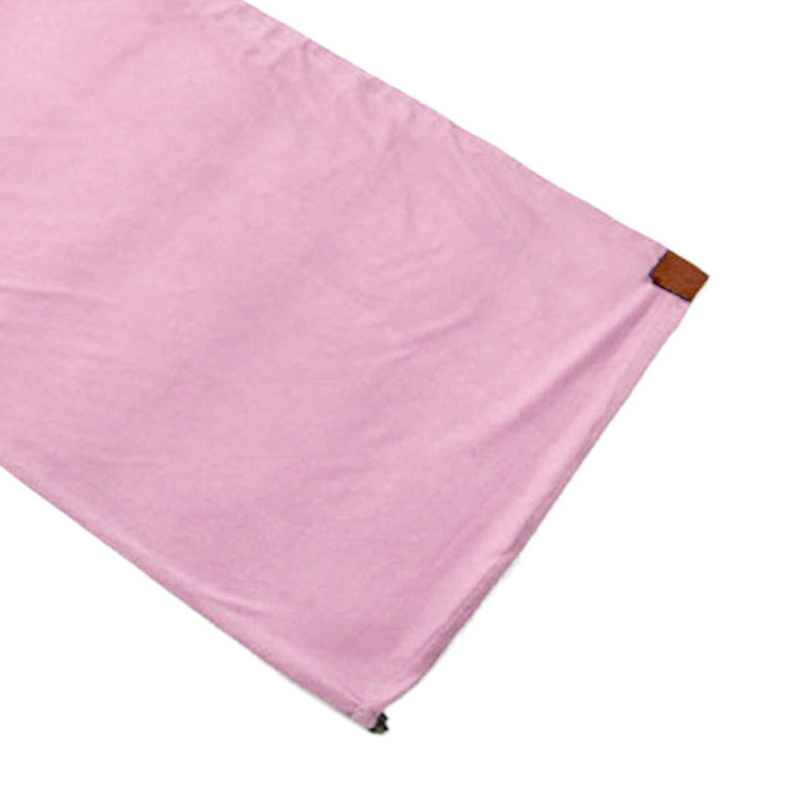 Wswqop -Fleece sleeping bag liner, thermal pillow, sleeping bag, warm emergency camping Pink