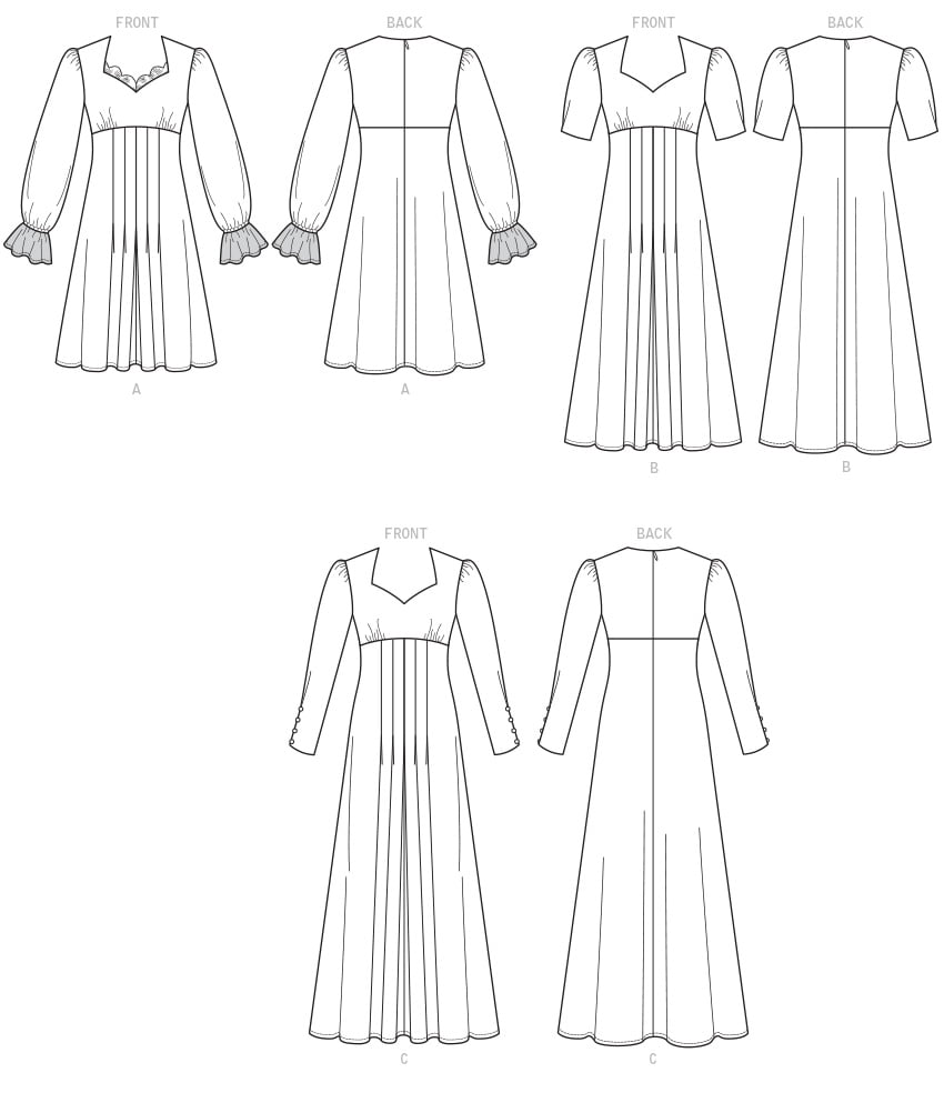 Butterick Pattern Misses' Dress-6-8-10-12-14