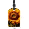 thumbnail image 6 of Square 2Pack PU Leather Sunflower Cruise Luggage Tag with Privacy Cover and Name ID Tag for Travel Handbags Backpacks Luggage Tags, 6 of 6