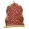 thumbnail image 2 of Elegant Prayer Rug Non Slip Worship Carpet Prayer Mat Area Rug Doormat Floor Mat red, 2 of 9