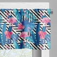 thumbnail image 3 of Ambesonne Banana Leaf Window Valance, Watercolor Flamingo, 54" X 18", Multicolor, 3 of 5