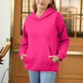 thumbnail image 2 of Hoodies for Child Girls Boys Preppy Long Sleeve Hooded Sweatshirt Pullover with Pocket Lightweight Hoodies for Girls Boys, 2 of 7