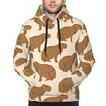 thumbnail image 4 of Hoodies for Men - Brown Capybara Long Sleeve Comfrt Men'S Fashion Hoodies & Sweatshirts, Sweatshirts for Men Hoodies Pullover Clothing Clothes with Pouch, 4 of 7