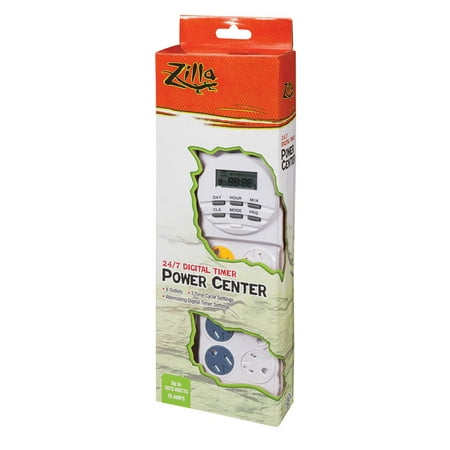 24/7 Digital Reptile Timer & Power Center - Includes Attached DBDPet Pro-Tip Guide - Great for Controlling Your Reptile Terrariums or Rack Setups!