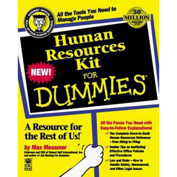 Pre-Owned Human Resources Kit For Dummies (Paperback) 0764551310 9780764551314