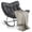 Black+Grey, variant on Oversized Papasan Egg Rocking Chair, Handwoven Rattan Outdoor Indoor Lounge Rocker with Sturdy Metal Frame for Balcony Backyard Porch Bedroom Patio - Grey