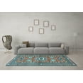 thumbnail image 3 of Ahgly Company Indoor Round Persian Light Blue Traditional Area Rugs, 7' Round, 3 of 4