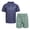 Blue/ Navy Green, variant on Clothes Boys’ 2-Piece Tech Polo Short Outfit Set – Includes Short Sleeve Polo Shirt & Shorts, Comfortable Everyday Clothing for Baby, Toddler, Little & Big Boys Sizes (12M-14)