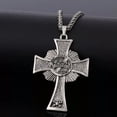 thumbnail image 4 of HOOUN Silver Knight Crown Masonic Cross Pendant Necklace Christian Jewelry Chain 24"-Style B- Knight, 4 of 7