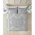 thumbnail image 5 of Beatrice Home Fashions Medallion Chenille, Queen, Gray, 5 of 5