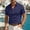 Navy, variant on FRSASU Short Sleeve Polo Shirts for Men Casual Lapel Collar Pullover Tee Shirt Loose Fit Half Button Down T-Shirts Yellow