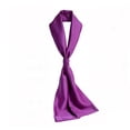 thumbnail image 4 of Fgnfyis Hair Scarf Elegant Long Solid Color Double Layer Stole Versatile Necktie Bandana 145cm Hair Bandana Purple One Size, 4 of 4