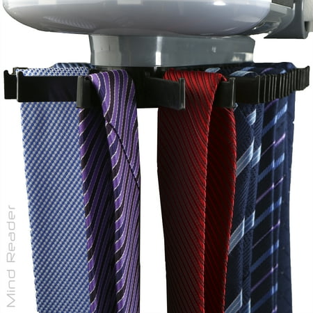 Built In Coat Closet Mind Reader Automatic Motorized Revolving Tie and Belt Rack with Built in LED Light, Closet Organizer ()