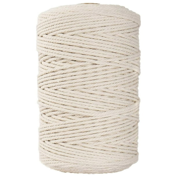 Xihbxyly Hilo de Macramé Diy, Cordón de Algodón de 3 Mm, Cuerda Decorativa para Manualidades, Ideal para Tapices, Atrapasueños y Decoración de Bodas, Multiusos, 100 M de Largo, Disponible En 10 Color
