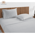thumbnail image 2 of Casa Platino Sábanas Tamaño Queen – Sábanas Refrescantes 100% Algodón de 450 Hilos, Acabado Satinado de Lujo para Hotel, Comodidad Suave y Sedosa, Fácil Cuidado – Raya de Tictac, 2 of 5