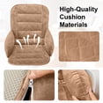 thumbnail image 5 of Eurhowing Thick Seat Cushion with Backrest, Velvet Back & Butt Support Office Chair Cushion, Chair Pad for Home Office, Khaki, 5 of 13
