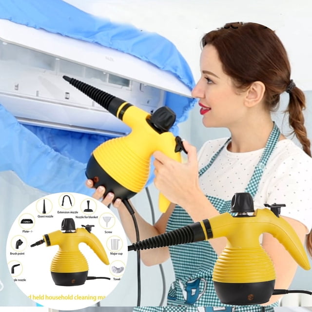 Estbridge Steam Mop High Temperature Steam Cleaner Disinfector Mop Handheld Range Hood High Pressure Steamer Cleaning Machine Brush