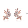 thumbnail image 4 of Pendientes de reno navideño, pendientes de reno navideño para vacaciones navideñas, pendientes de cristal, regalo de Navidad, claridad notable, 4 of 7