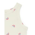 thumbnail image 2 of Wonder Nation Toddler Girls Ribbed Tank Top, Sizes 18M-5T, 2 of 3