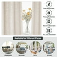 thumbnail image 6 of 2 Curtains Linen Sheer Curtains 63 Inch Length Semi Sheer Curtains Silver Linen Curtain Panels for Living Room/Bedroom Light Filtering Curtains 2 Panels, 6 of 9