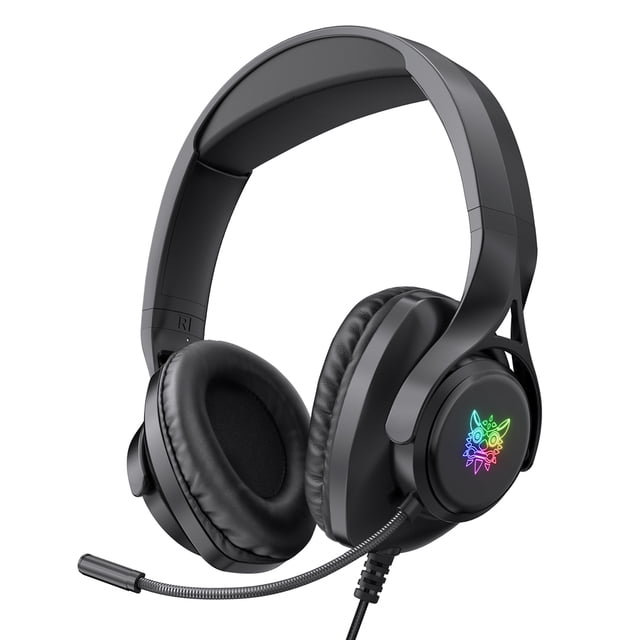 Onikuma con cable de auriculares Barra de red portátil Ajustable Reducción de ruido Auricular con micrófono Auriculares de recogida de 360 grados Negro Noticed EL005818-01B