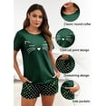 thumbnail image 3 of Short Sleeve Cotton Pajamas Sets for Women 2pc Women's Shorts Pajama Set Women's Cat Print Pajama Set Womens Summer Pajamas Sets Soft Loungewear Sets for Women, S-XXL, 3 of 13