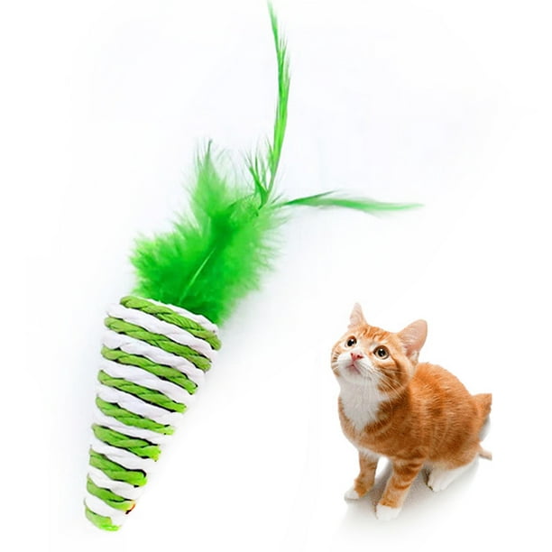 Chat sisal jouet interactif faux plumin piqûre chat gratté jouet chaton  jouet 