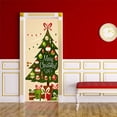 thumbnail image 3 of Christmas Tree Door stickers Decorations, Merry Christmas Xmas Wall Stickers Banners Photography Background Backdrop for Indoor Outdoor Decor,SP-F805,XL(47.5x215cmx2Pcs, 3 of 15