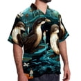thumbnail image 2 of Platypus Men's Short Sleeve Beach Shirts Hawaiian Button Down Casual Summer Printed Unisex Top, 2 of 6