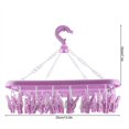 thumbnail image 2 of Lingerie Hanger With 32 Clips Foldable Laundry Peg Drying Rack (red), 2 of 5