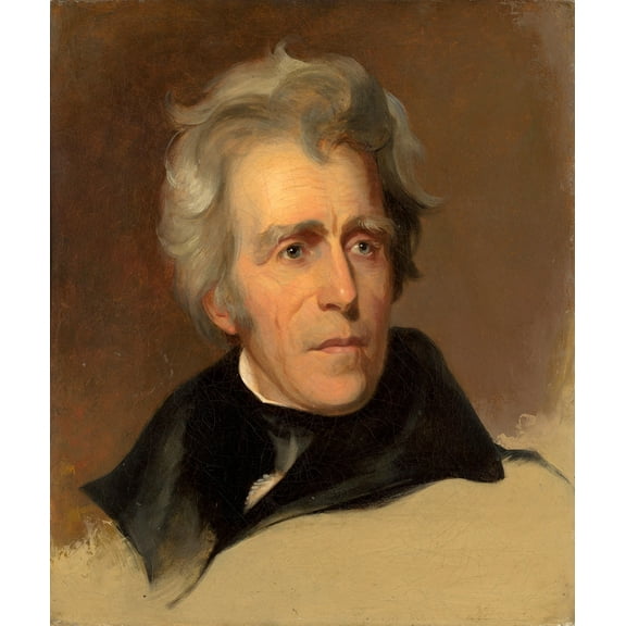 Andrew Jackson by Thomas Sully - 12" x 18" Art Print Wall Decor