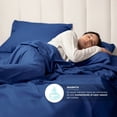 thumbnail image 4 of Juego De Sábanas Sognare Softy Extra Suaves Color Azul, 4 of 7