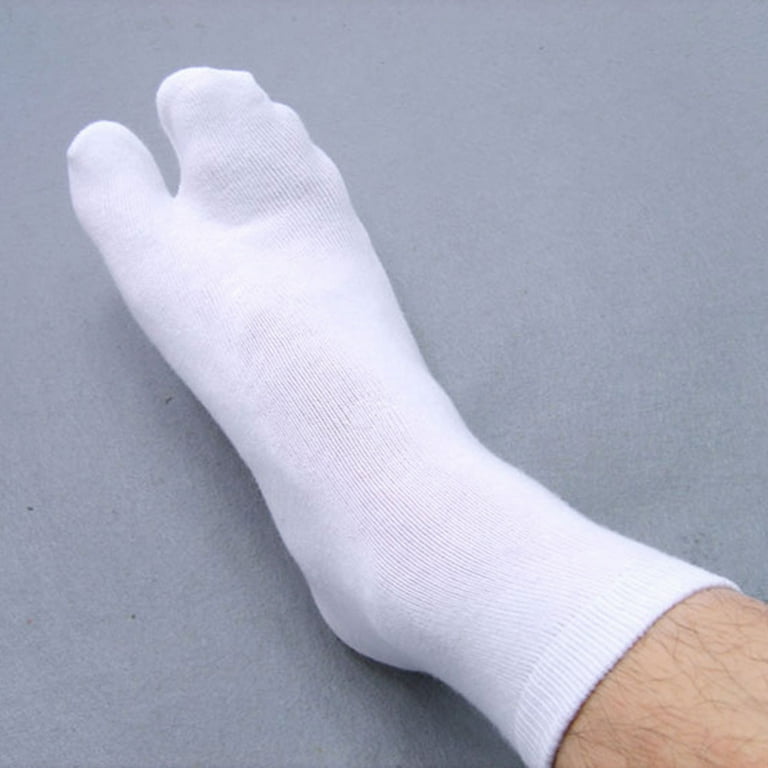 Cotton Socks, Two Toe Socks, Elastic Cotton Tabi Socks 3 Pairs, 3 Colors 