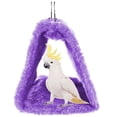 thumbnail image 2 of Gustave Winter Warm Plush Bird Nest House Hanging Hut Tent for Cage, Triangle Pet Birds Sleeping Bed for Parrots Parakeets Conures Cockatiels Lovebirds, 2 of 5