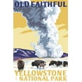 thumbnail image 4 of Yellowstone National Park, Wyoming, Old Faithful Geyser, WPA Style (19x27 inches, Premium 500 Piece Jigsaw Puzzle for Adults and Family, Made in USA), 4 of 4