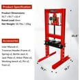 thumbnail image 3 of Historyli 6 Ton Hydraulic Shop Press with Pressure Gauge,H-Frame Floor Bearing Press for Garage & Metalworking,Adjustable Height (2.2"-9.4") with Stamping Plates,Ideal for Bending,Red strap watch, 3 of 7