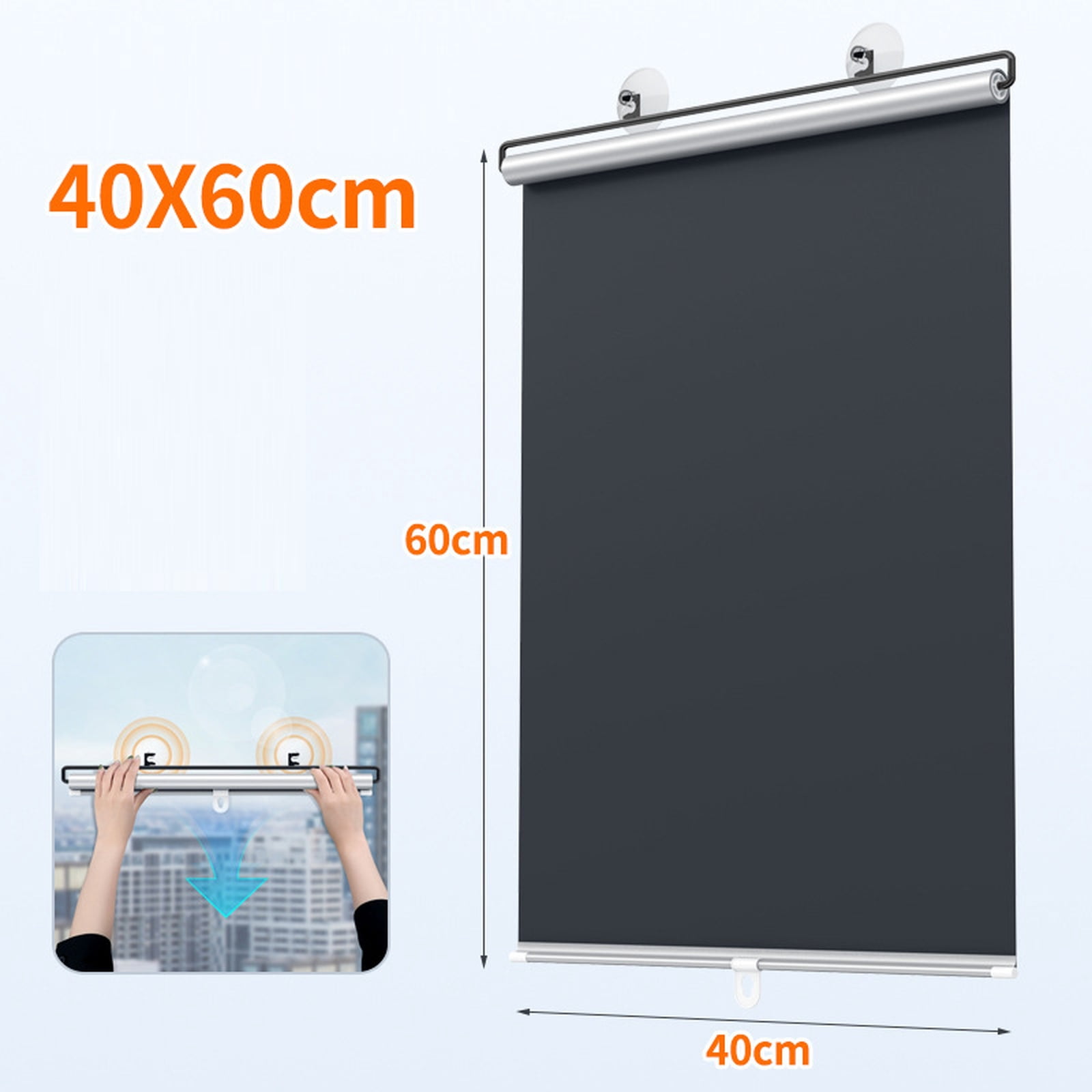 16"x24" Car Sun Shade - Retractable Window Blackout Blind with No Drilling, Sun Blocking, Heat Insulation & Easy Installation - Suitable for Car Windows, Kitchen, Balcony, Office, Patio
