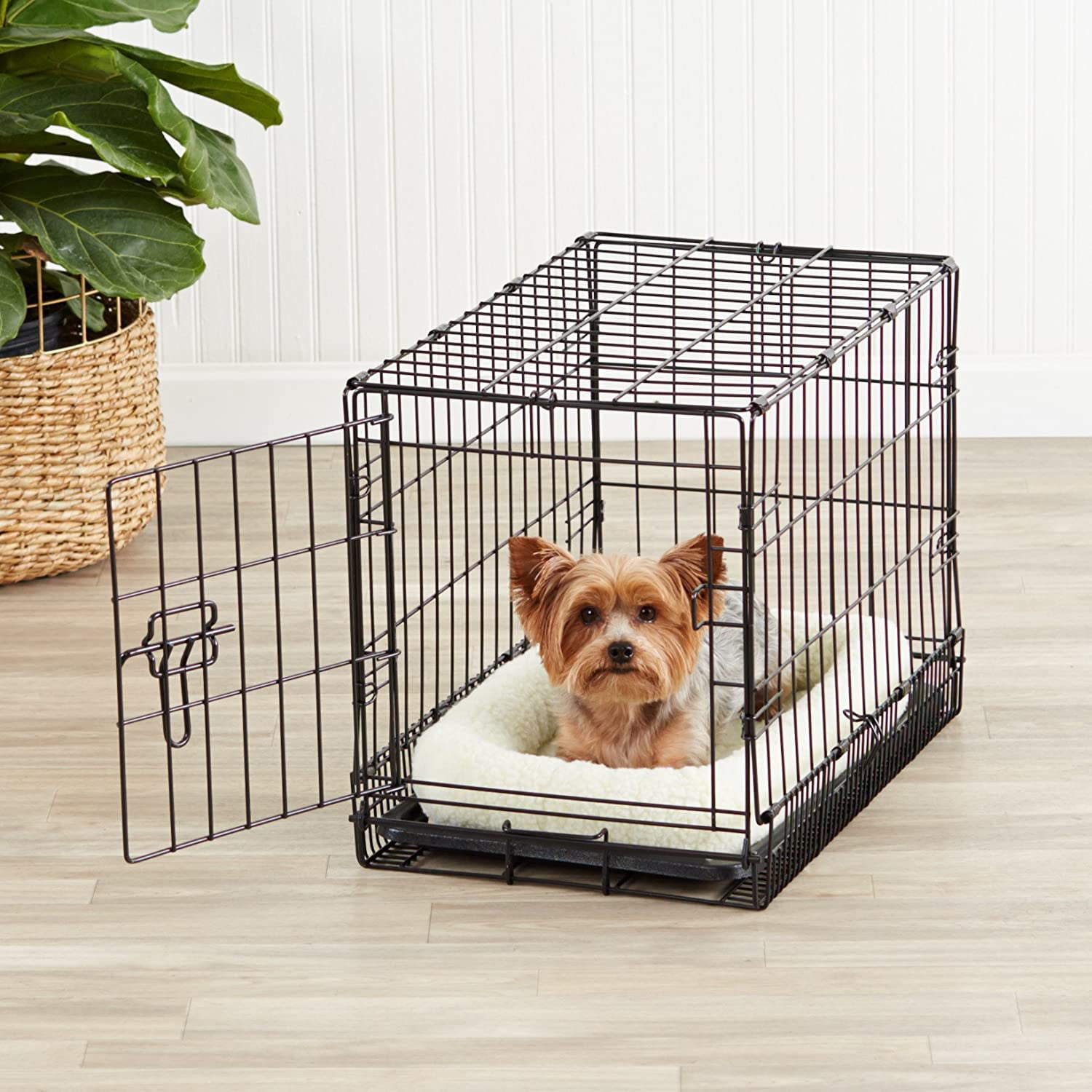 Dog Crate DoubleDoor Folding Metal Wire Pet Cage w/Divider & Tray for Training Pet Supplies