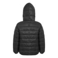 thumbnail image 4 of Raenseen Kids Girls Boys Winter Coat Puffer Jacket Long Sleeve Hoodie Ultra Lightweight Down Coat Outerwear A Black 7-8, 4 of 7